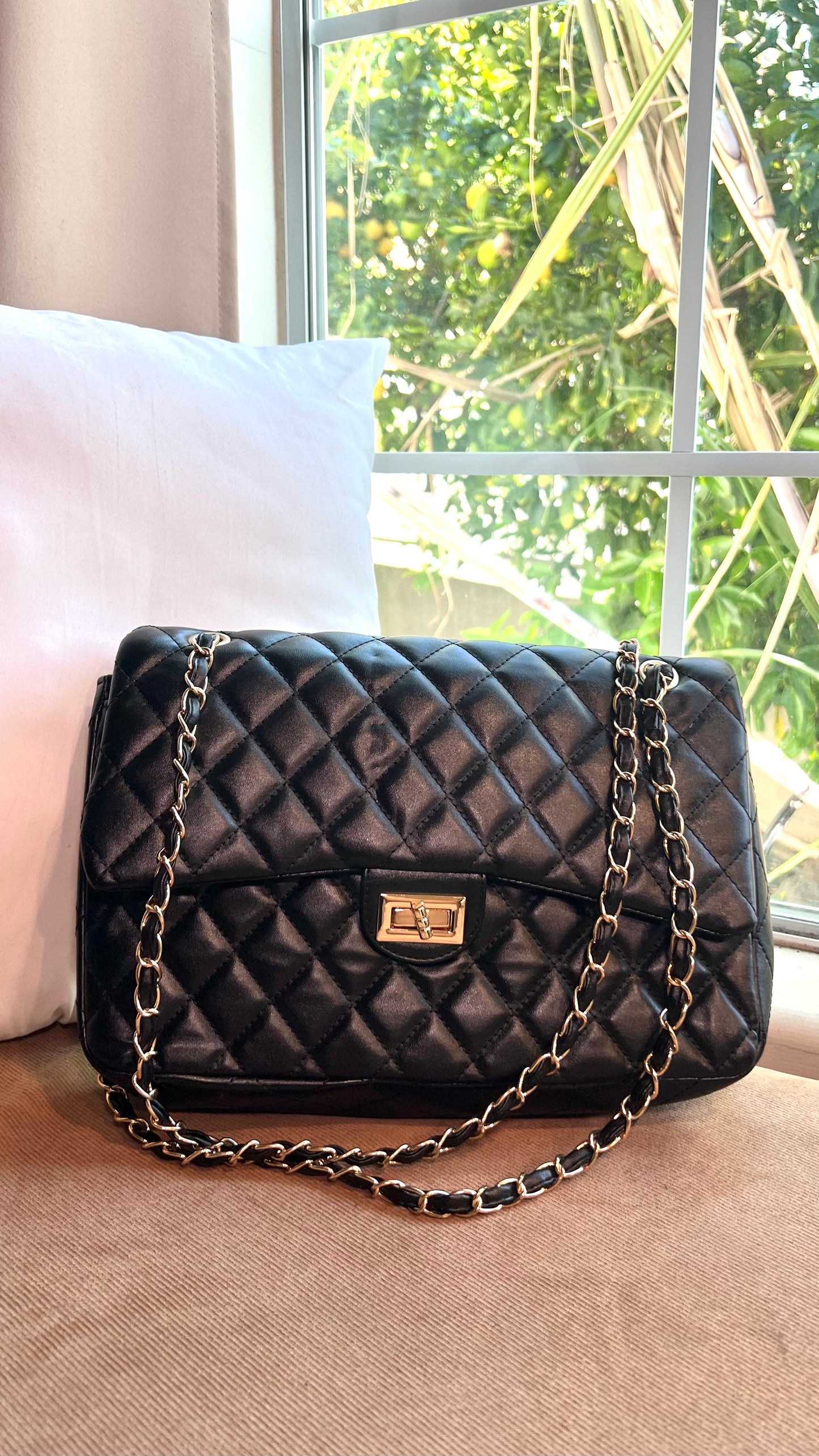 Sasha Quilted Purse - Black