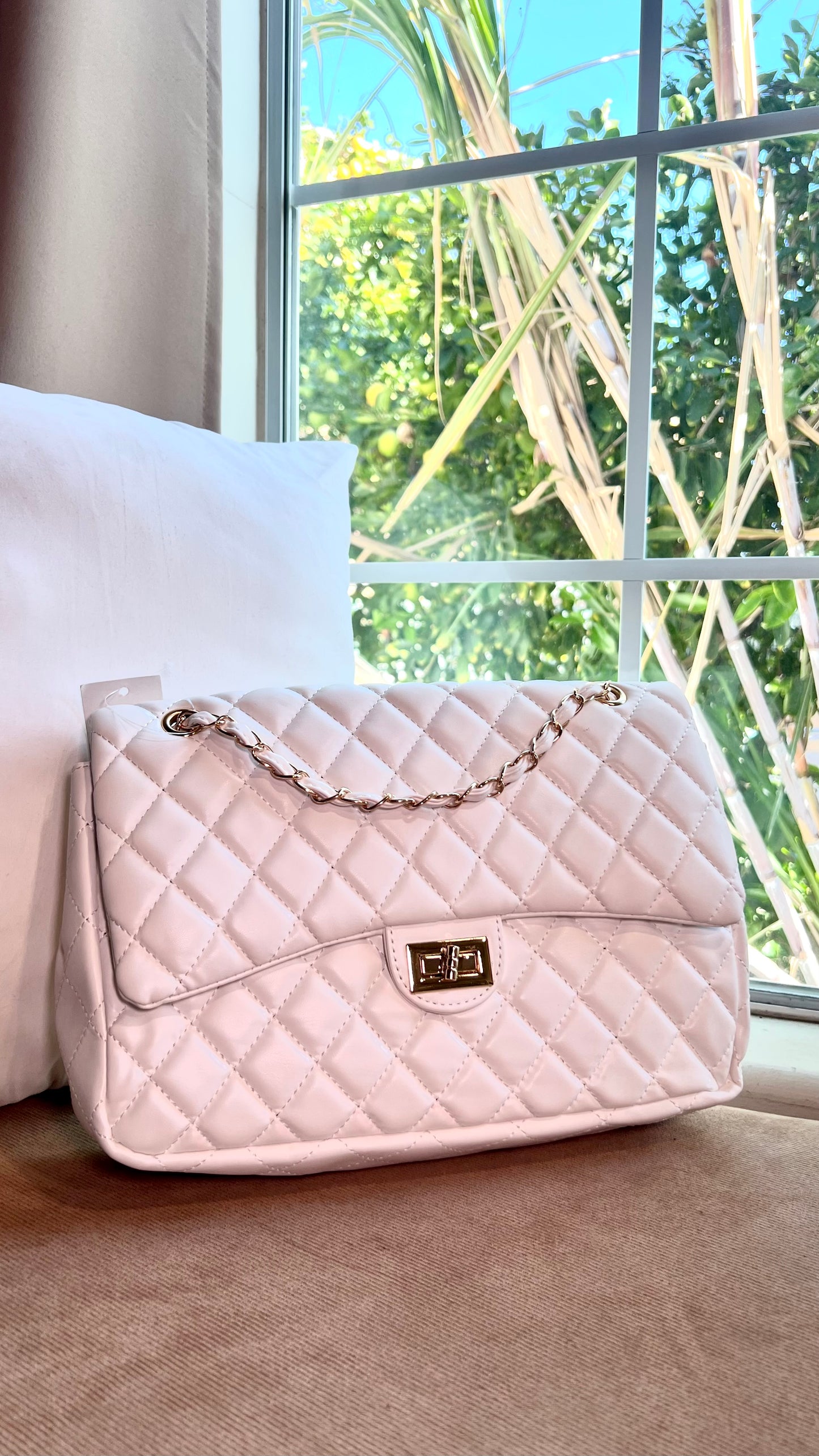 Sasha Quilted Purse - White