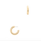 Gold Pipe Hoop Earrings