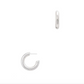 Silver Pipe Hoop Earrings