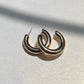 Gold Pipe Hoop Earrings
