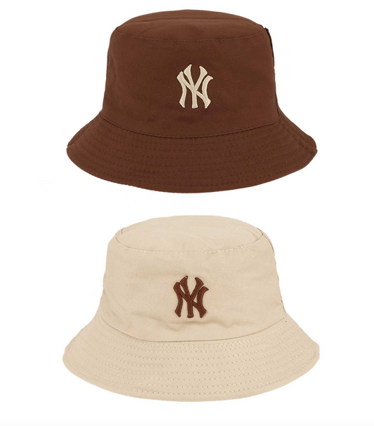NY REVERSIBLE BUCKET HAT - KHAKI/BROWN