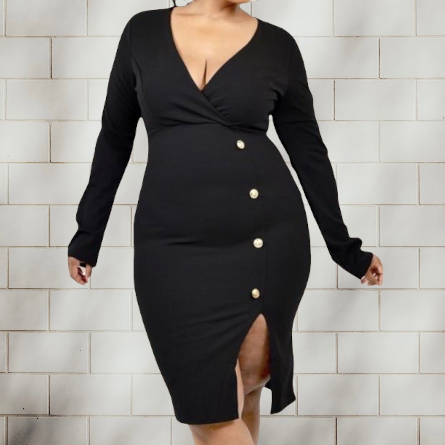 DANICA DRESS - BLACK (PLUS)