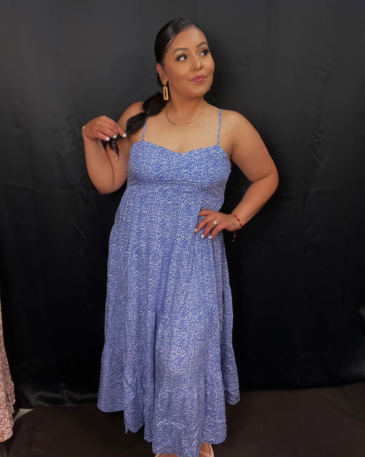 BECKY MAXI DRESS - BLUE (PLUS)