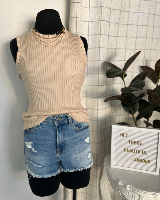 EVERLEE TOP - BEIGE (MISSY)