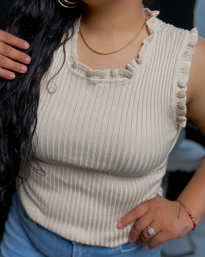 EVERLEE TOP - BEIGE (MISSY)