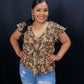 PRISCILLA TOP - BROWN (PLUS)