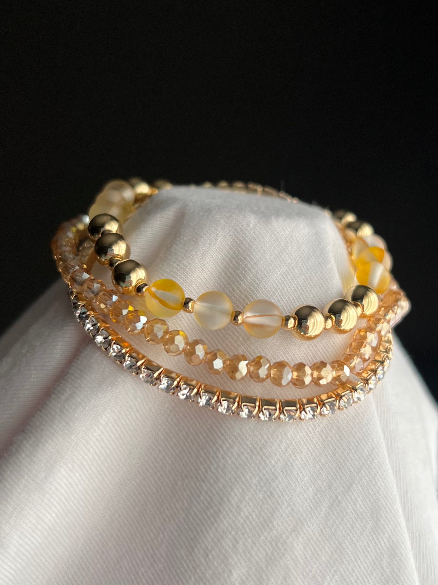 MERMAID BEAD BRACELET SET - GOLD