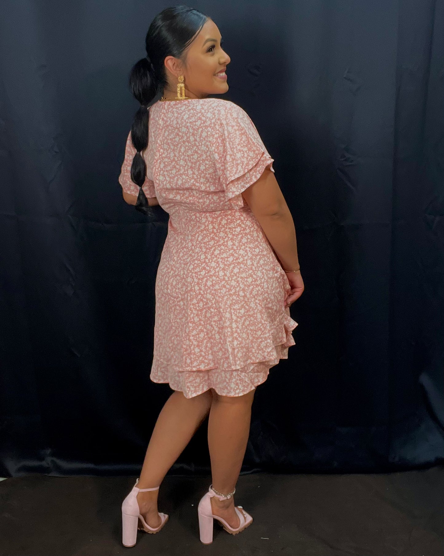 PAULINA DRESS - PINK (PLUS)